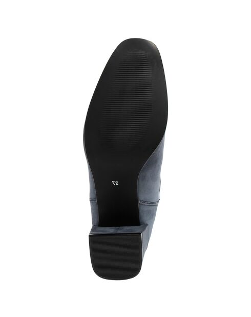 Bottines chelsea Brune bleues - Talon 5 cm