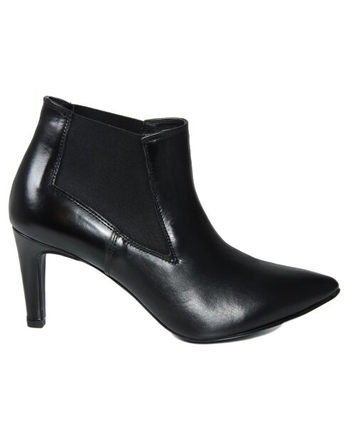 Bottines en cuir Céline noires - Talon 7 cm