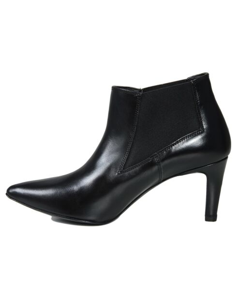 Bottines en cuir Céline noires - Talon 7 cm