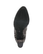 Bottines en cuir Daphné graphite - Talon 8 cm