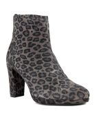 Bottines en cuir Daphné graphite - Talon 8 cm