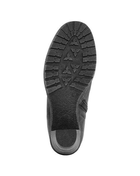 Bottines en cuir Clémence noires - Talon 10 cm