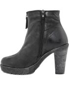 Bottines en cuir Clémence noires - Talon 10 cm