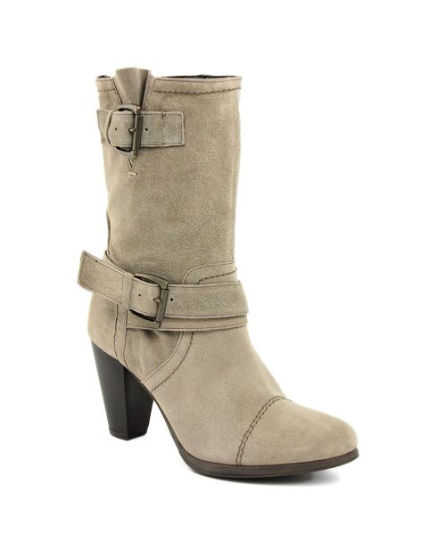 Bottines en suède Clara marron - Talon 8.5 cm