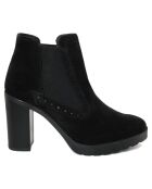 Bottines en suède Ambre noires - Talon 9 cm