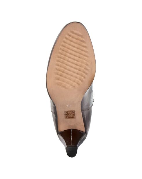 Bottines en cuir Capucine cigare - Talon 8 cm