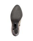 Bottines en cuir Déborah taupe - Talon 9 cm