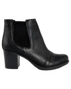 Bottines en cuir Énora noires - Talon 7 cm