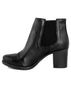 Bottines en cuir Énora noires - Talon 7 cm