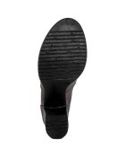 Bottines en cuir Esther brun - Talon 7 cm