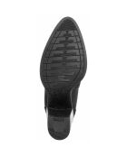 Bottines en suède Émilie noires - Talon 8 cm