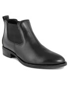 Bottines en cuir Domitille noires -