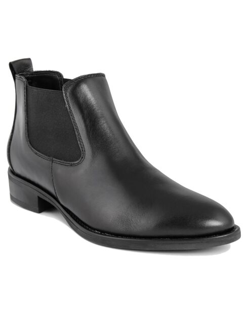 Bottines en cuir Domitille noires -