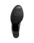 Bottines en cuir Gabrielle noires - Talon 7 cm