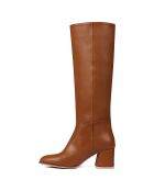 Bottes en cuir Inès cuir foncé - Talon 6 cm
