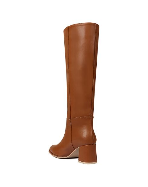 Bottes en cuir Inès cuir foncé - Talon 6 cm