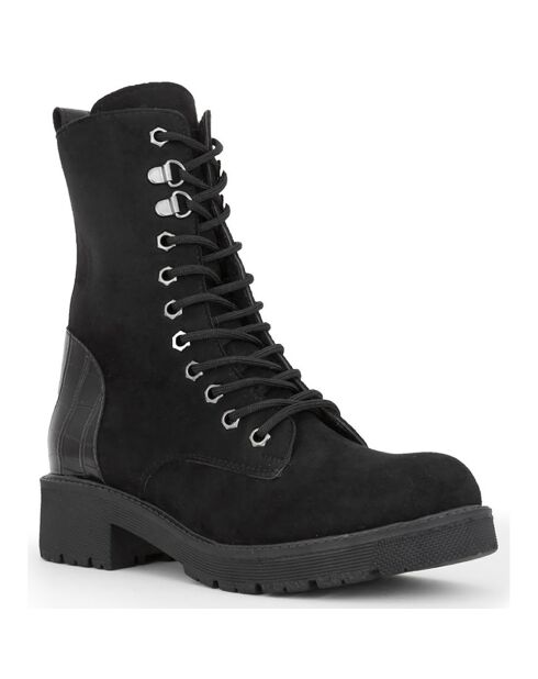 Bottines Jeanne noires - Talon 4 cm