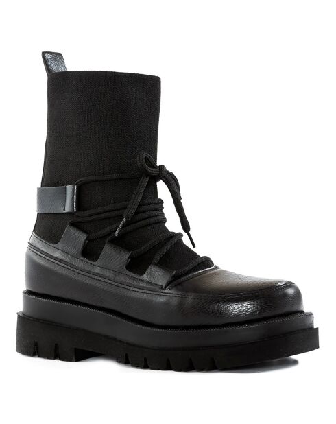 Bottines Naomi noires - Talon 5 cm