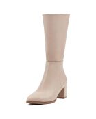 Bottes Madeleine beiges - Talon 7 cm