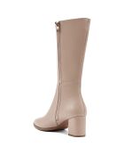 Bottes Madeleine beiges - Talon 7 cm