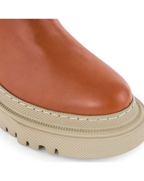 Bottes Justine cuir foncé - Talon 4 cm