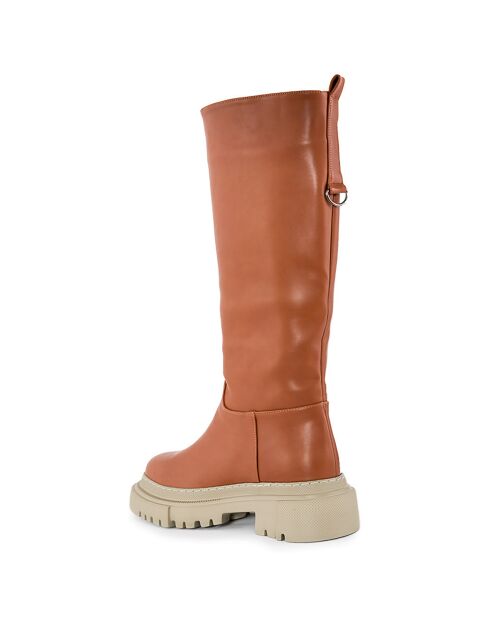 Bottes Justine cuir foncé - Talon 4 cm