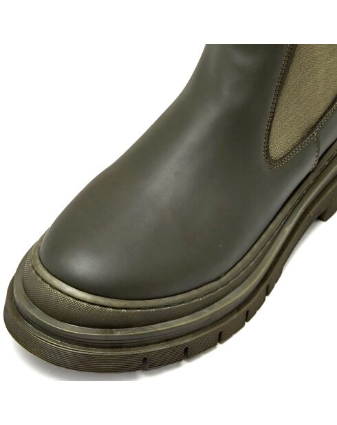 Bottines chelsea Luna kaki - Talon 5 cm