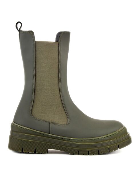 Bottines chelsea Luna kaki - Talon 5 cm