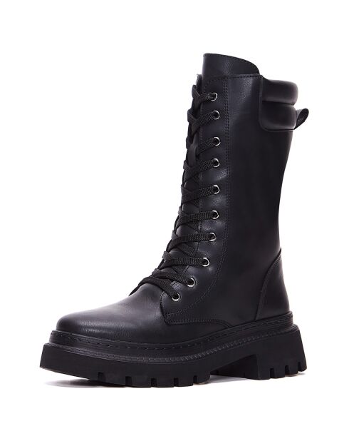 Bottines à lacet Marie noires - Talon 5 cm