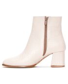 Bottines Mathilde beiges - Talon 6 cm