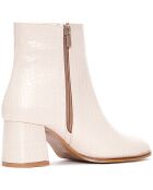 Bottines Mathilde beiges - Talon 6 cm
