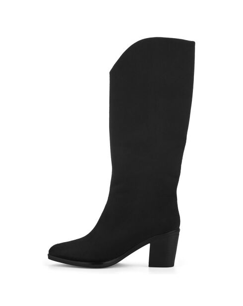 Bottes style texas Lila noires - Talon 7 cm