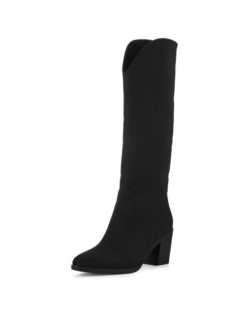 Bottes style texas Lila noires - Talon 7 cm