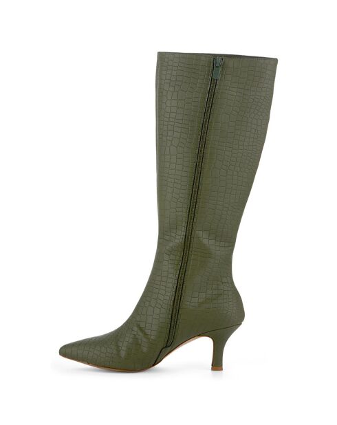 Bottes Livia kaki - Talon 7 cm