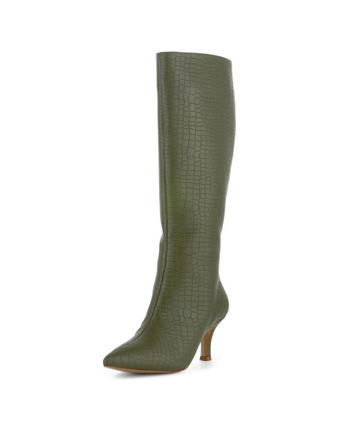 Bottes Livia kaki - Talon 7 cm