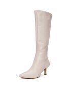 Bottes Lina ivoire - Talon 7 cm