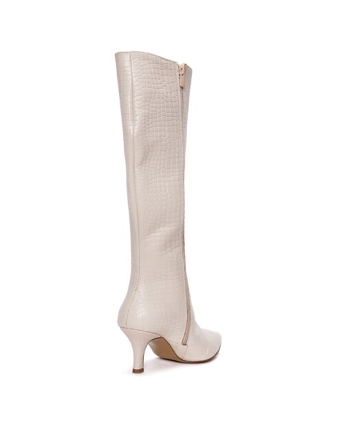 Bottes Lina ivoire - Talon 7 cm