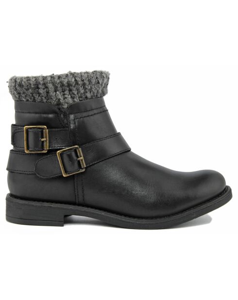 Bottines en cuir Hélène noires -