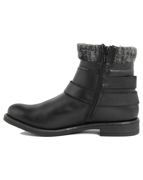 Bottines en cuir Hélène noires -