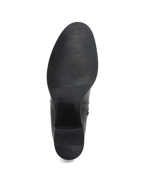 Bottines en cuir Zélie noires - Talon 6 cm