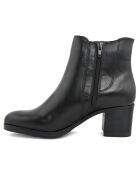 Bottines en cuir Zélie noires - Talon 6 cm
