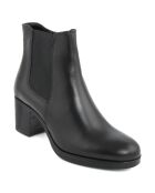 Bottines en cuir Zélie noires - Talon 6 cm