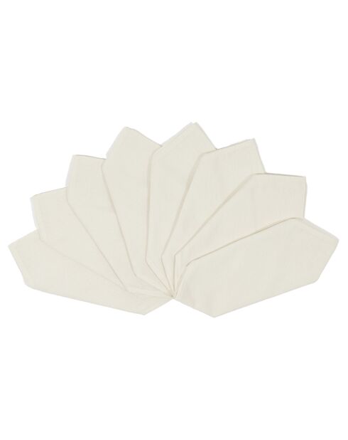 8 servilletas de gardenia Uniline - 43x43 cm