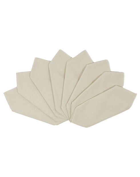 8 tovaglioli Uniline Oyster - 43x43 cm