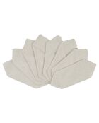 8 servilletas de mesa Prasel Uni gris claro - 43x43 cm