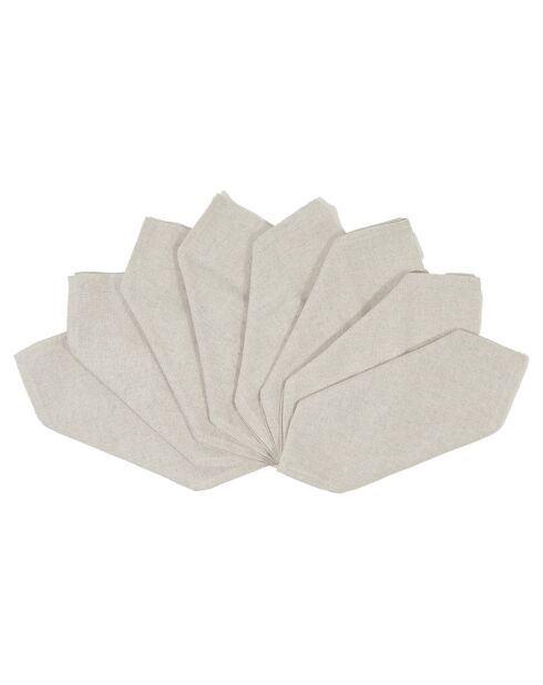 8 servilletas de mesa Prasel Uni gris claro - 43x43 cm