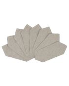 8 servilletas Prasel Uni, color gris perla, 43 x 43 cm