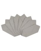 8 servilletas grises Uniline - 43x43 cm