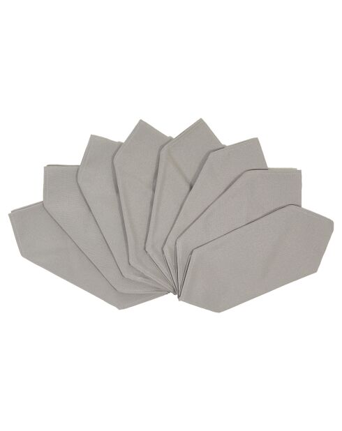 8 servilletas grises Uniline - 43x43 cm