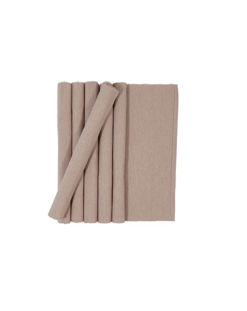 6 Sets de table Ribbed bark - 35x50 cm
